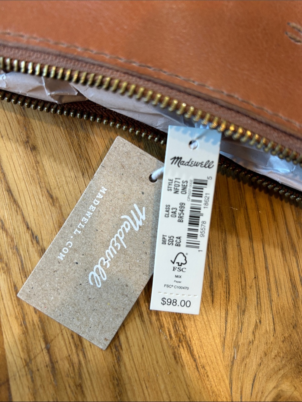 Madewell Leather Clutch - Brown - Picture 2 of 8